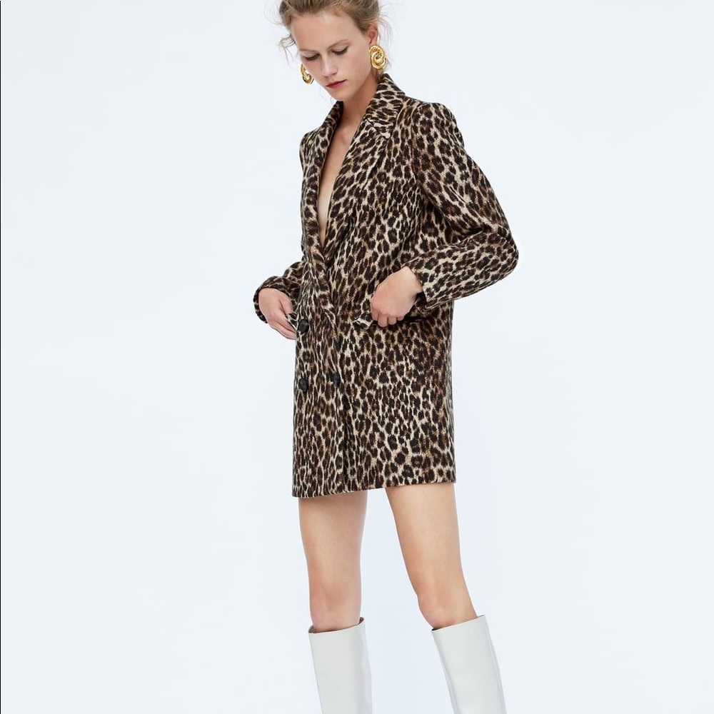 Zara leopard coat